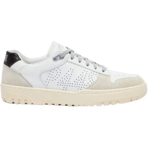 Mason Weiße und Beige Wildleder Sneakers - P448 - Modalova