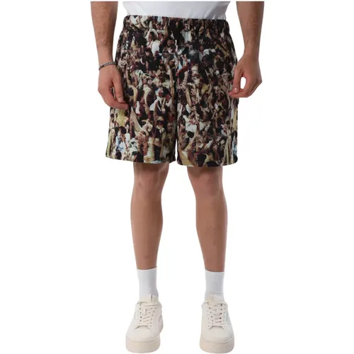Mesh Bermuda shorts with drawstring waist , male, Sizes: L, XL, 2XL, M - Arte Antwerp - Modalova