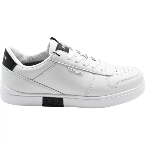 Polaris Court Sneakers White Black , male, Sizes: 8 UK, 9 UK, 11 UK, 6 UK, 10 UK - Replay - Modalova