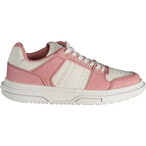 Sporty Lace-Up Sneakers Contrast Logo , female, Sizes: 3 UK, 4 UK, 6 UK, 5 UK, 8 UK, 7 UK - Tommy Hilfiger - Modalova