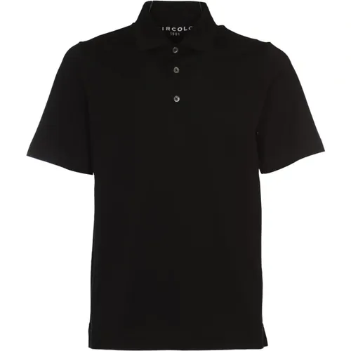 Premium Schwarze Piquet Polo T-shirts , Herren, Größe: 2XL - Circolo 1901 - Modalova