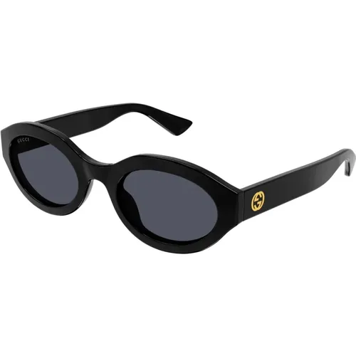 Schwarze Sonnenbrille mit Zubehör , Damen, Größe: 53 MM - Gucci - Modalova