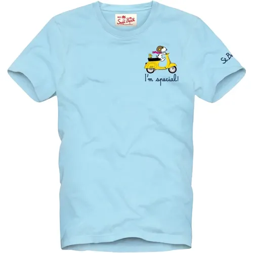 Snoopy Moto T-Shirt , Herren, Größe: L - MC2 Saint Barth - Modalova