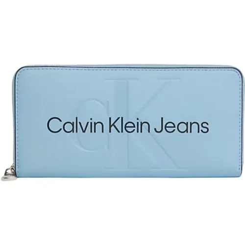 RFID-Blockierende PU-Leder Brieftasche - Blau - Calvin Klein - Modalova
