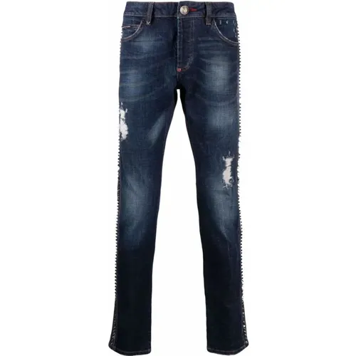 Denim Straight Jeans , male, Sizes: W34, W31 - Philipp Plein - Modalova