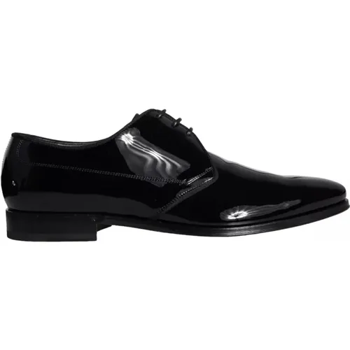 Calf Leather Derby Men's Dress Shoes , male, Sizes: 5 UK, 6 1/2 UK, 9 UK, 6 UK - Dolce & Gabbana - Modalova