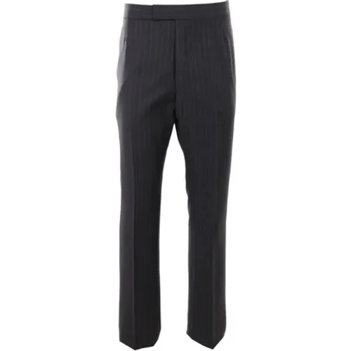 Grey Straight Leg Trousers , male, Sizes: M - Thom Browne - Modalova