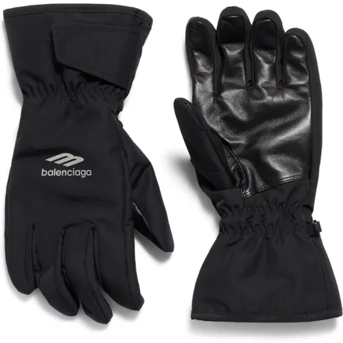 Ripstop Gloves with Contrasting Panels , male, Sizes: S - Balenciaga - Modalova