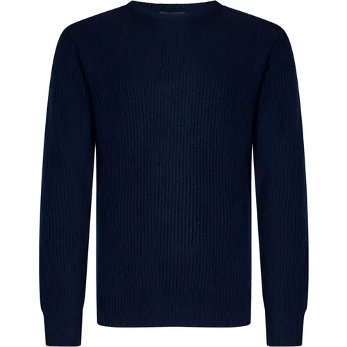 Blauer Woll-Kaschmir-Pullover Gerippt - Herno - Modalova