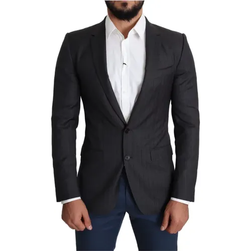 Elegant Martini Wool Blazer , male, Sizes: S - Dolce & Gabbana - Modalova