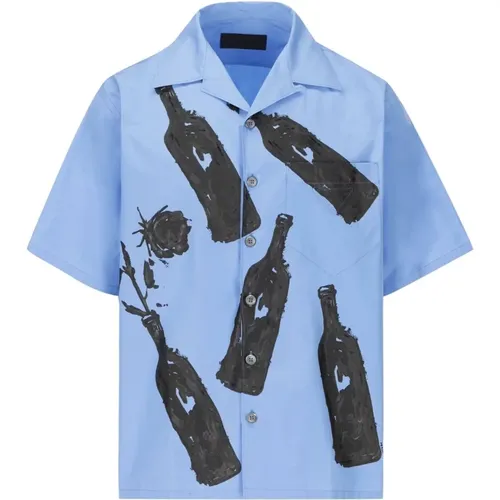 Cotton Shirt for Men , male, Sizes: L - Prada - Modalova