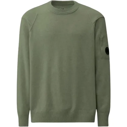 Grüner Rundhals-Strickpullover - C.P. Company - Modalova