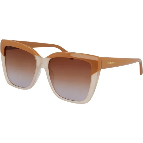 Sunglasses Sf1102S 261 Gradient Lenses , unisex, Sizes: 58 MM - Salvatore Ferragamo - Modalova