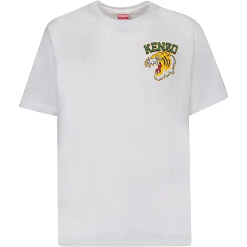 Tiger Varsity Jungle Print T-Shirt , male, Sizes: M, L, S, XL - Kenzo - Modalova