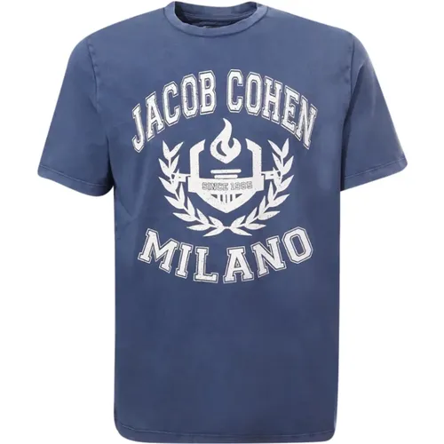 T-Shirts , Herren, Größe: M - Jacob Cohën - Modalova