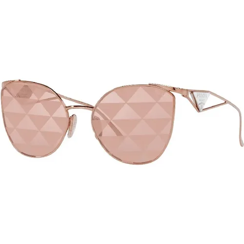 Rose Gold Sunglasses with Alabaster Lenses , female, Sizes: 59 MM - Prada - Modalova