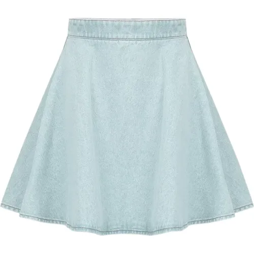 Light Denim Flared Mini Skirt , female, Sizes: XL, S, L, 2XL, M - Nina Ricci - Modalova