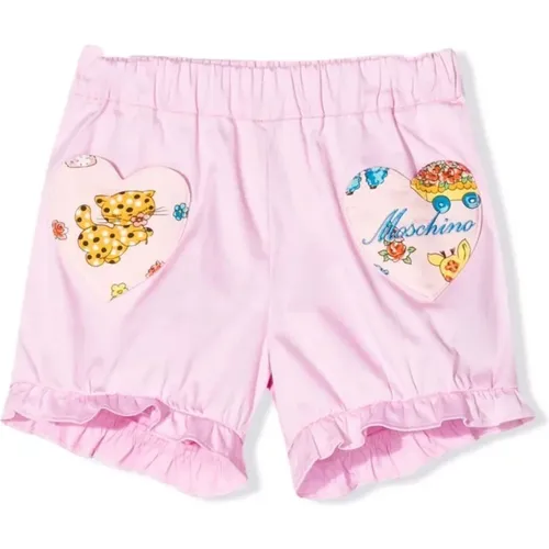 Elastische Logo Gürtel Shorts - Moschino - Modalova