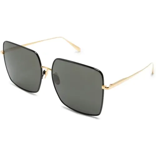Schwarze Sonnenbrille für den täglichen Gebrauch , Damen, Größe: 66 MM - Linda Farrow - Modalova