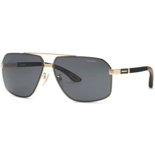 Rose Gold Sungles with Smoke Lenses , unisex, Sizes: 66 MM - Chopard - Modalova