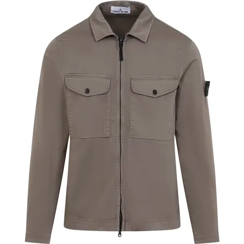 Walnuss-Overshirt Leichte Jacken - Stone Island - Modalova