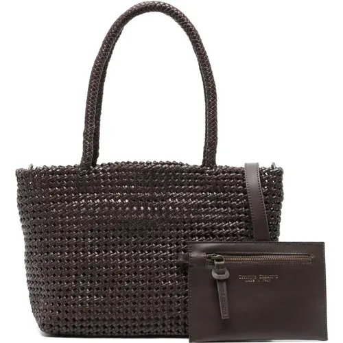 Woven Leather Tote Bag , female, Sizes: ONE SIZE - Officine Creative - Modalova