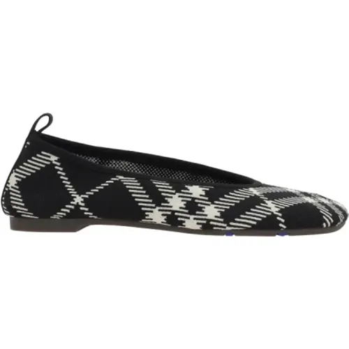 Check Knit Ballerina Flat Shoes , female, Sizes: 4 1/2 UK, 3 1/2 UK, 4 UK, 5 1/2 UK, 7 UK - Burberry - Modalova