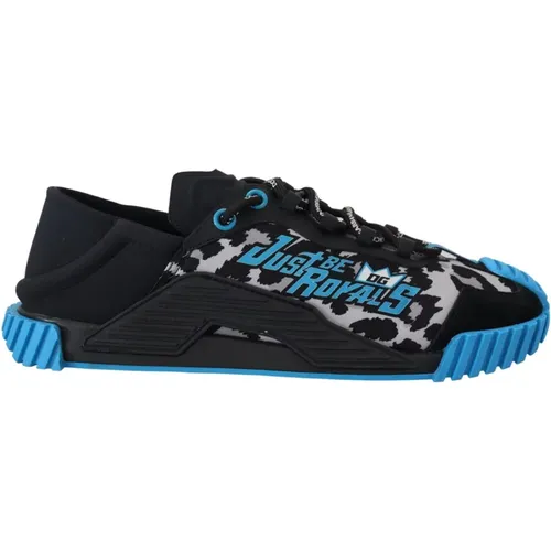Schwarze Blaue Lace Up NS1 Sneakers - Dolce & Gabbana - Modalova