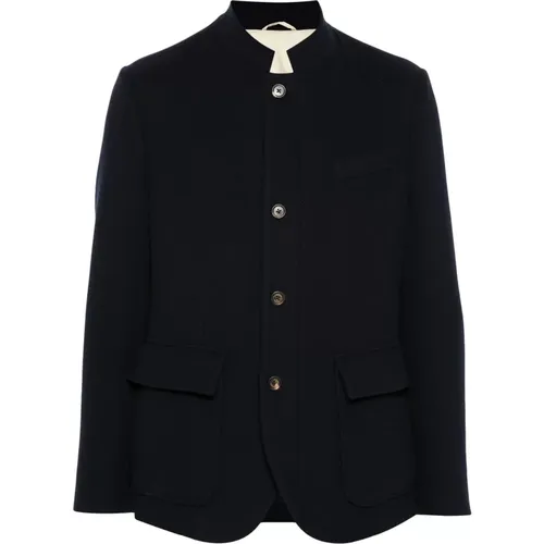 Midnight Wool Jacket with Stand-up Collar , male, Sizes: L, XL - Eleventy - Modalova