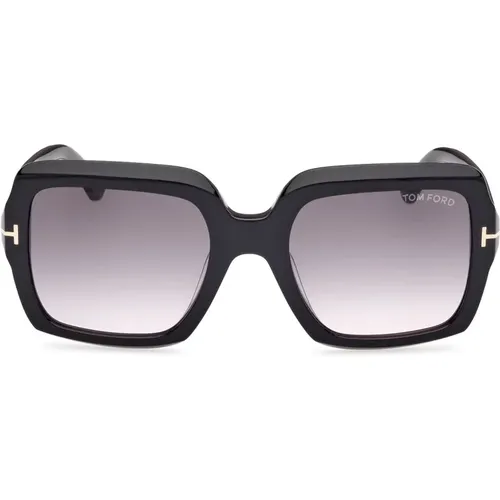 Schwarze Oversize Sonnenbrille - Tom Ford - Modalova