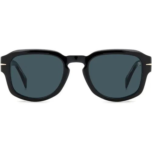Schwarze/Blaue Sonnenbrille DB 7098/S , Herren, Größe: 51 MM - Eyewear by David Beckham - Modalova