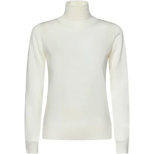 Weißer Pullover Chic Gerippter Rollkragen , Damen, Größe: L - Drumohr - Modalova