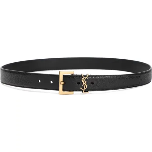 Leather Belt , male, Sizes: 100 CM - Saint Laurent - Modalova