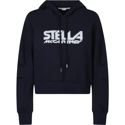 Branded hoodie , female, Sizes: S, XS, 2XS - Stella Mccartney - Modalova