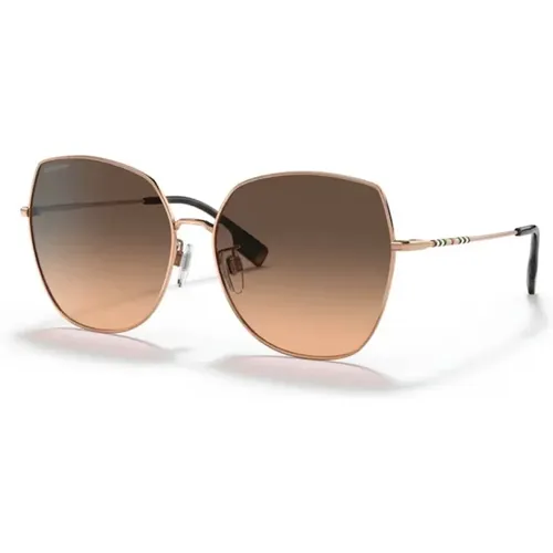 Gold/ Shaded Sunglasses , female, Sizes: 60 MM - Burberry - Modalova