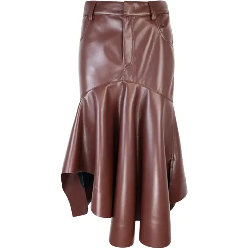 Asymmetric Ruffle Midi Skirt , female, Sizes: S, M - Philosophy di Lorenzo Serafini - Modalova