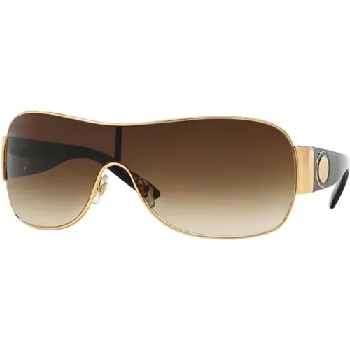 Stilvolle Sonnenbrille in Gold/Braun , Damen, Größe: 36 MM - Versace - Modalova