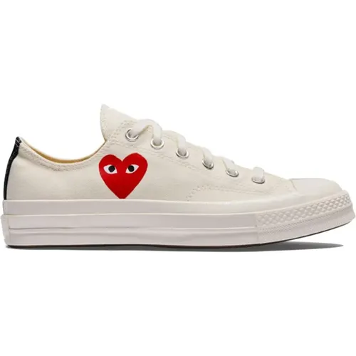 Weiße Canvas Logo Sneakers , Herren, Größe: 39 EU - Comme des Garçons - Modalova