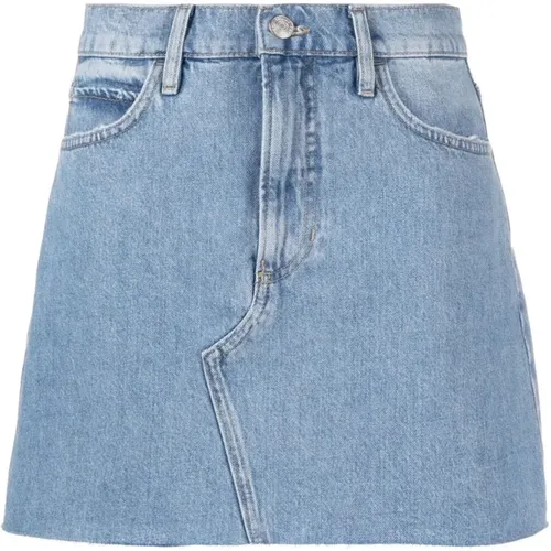 Le High 'N' Tight Denim Mini Skirt , female, Sizes: W28, W27, W26, W25 - Frame - Modalova