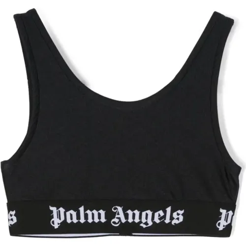 Schwarzes Logo Band Active Top - Palm Angels - Modalova