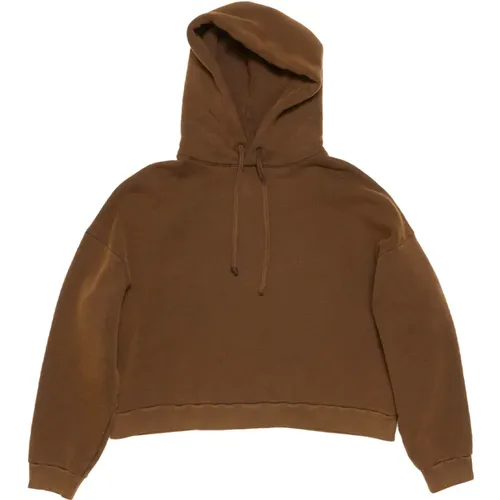 Hooded Logo Patch Sweatshirt , female, Sizes: S, XS - Acne Studios - Modalova
