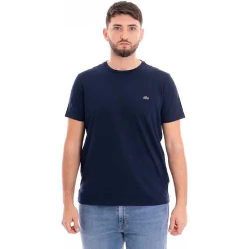 Herren Rundhals T-Shirt , Herren, Größe: S - Lacoste - Modalova