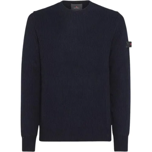 Mens Ribbed Crewneck Sweater , male, Sizes: XL, 2XL - Peuterey - Modalova