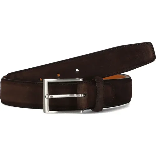 Herren Braun Wildledergürtel , Herren, Größe: 115 CM - Magnanni - Modalova