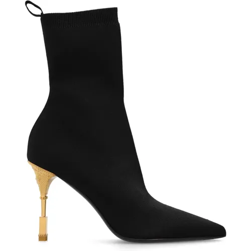 Moneta heeled ankle boots , female, Sizes: 8 UK, 5 UK, 3 UK, 7 UK, 4 UK - Balmain - Modalova