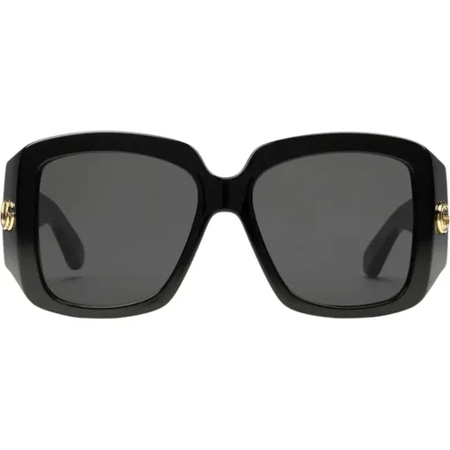 Oversized Square Rectangular Frame with Grey Lenses , female, Sizes: ONE SIZE - Gucci - Modalova