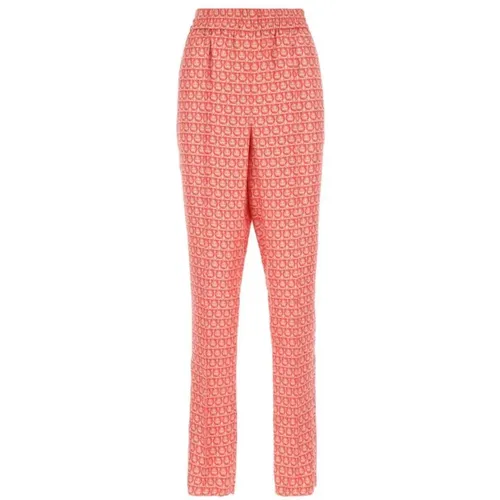 Slim-Fit Pantaloni Trousers , female, Sizes: 2XS, XS, M, S - Salvatore Ferragamo - Modalova