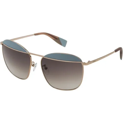 Bronze Blau Gradient Sonnenbrille - Furla - Modalova