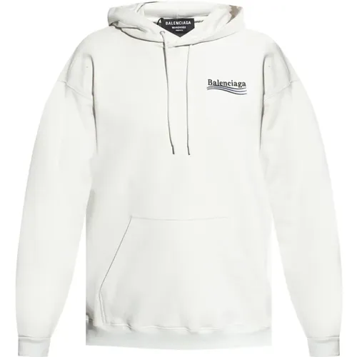 Bestickter Logo-Hoodie - Oversize , Herren, Größe: S - Balenciaga - Modalova