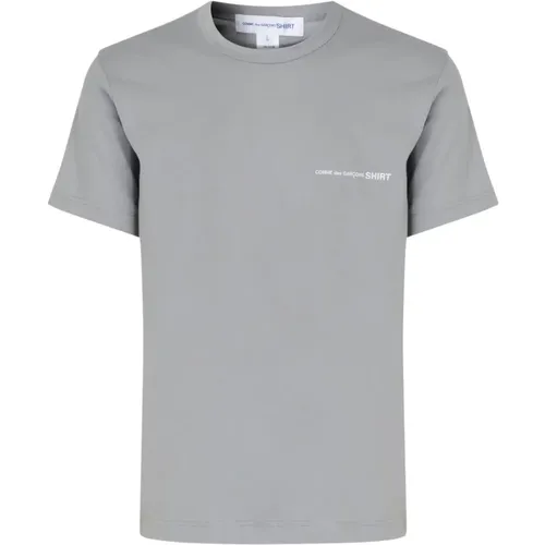 Knit T-Shirt in Grey , male, Sizes: M, L - Comme des Garçons - Modalova